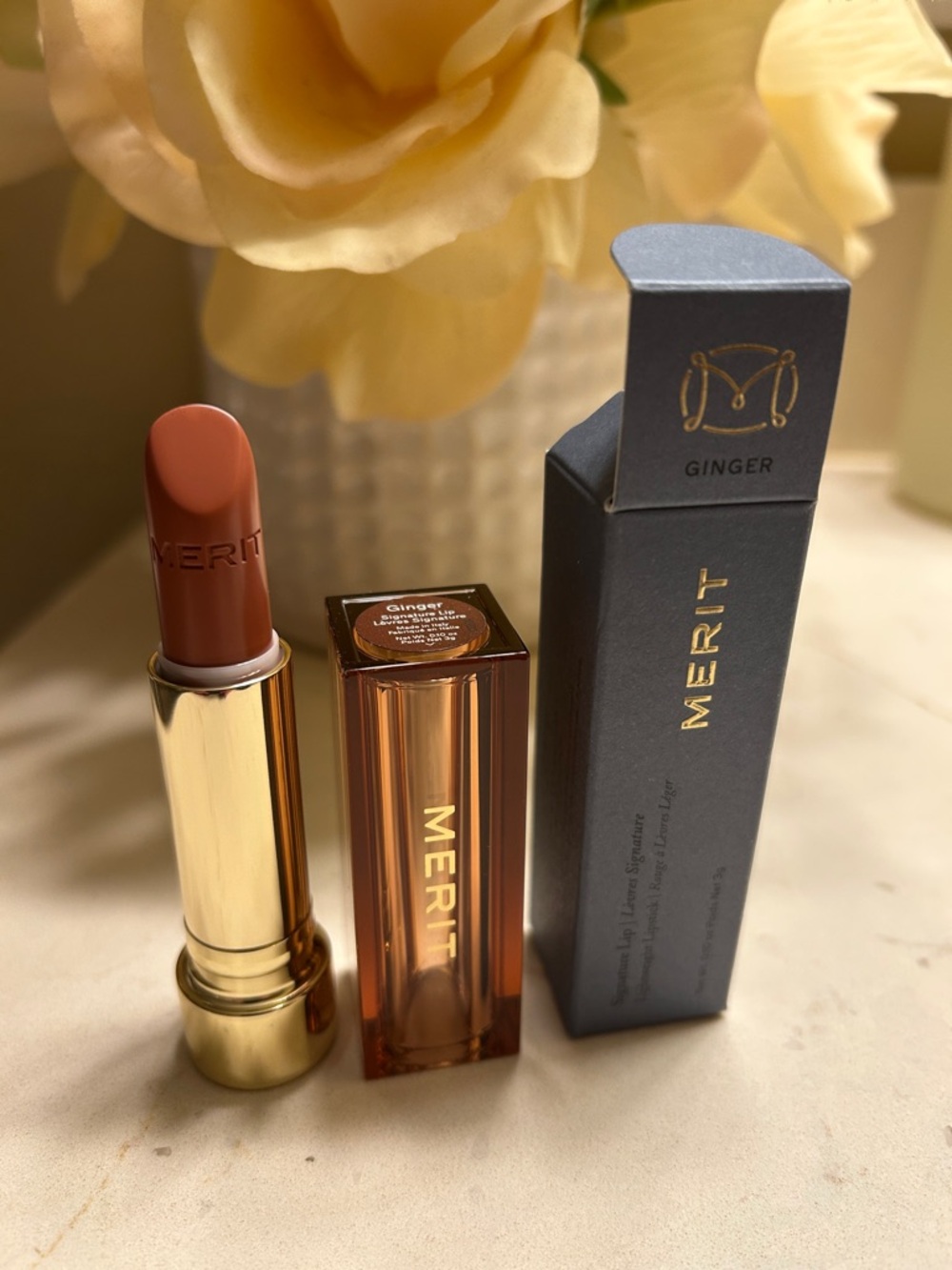 MERIT Lipstick — Ginger (Warm Brown-Nude)
